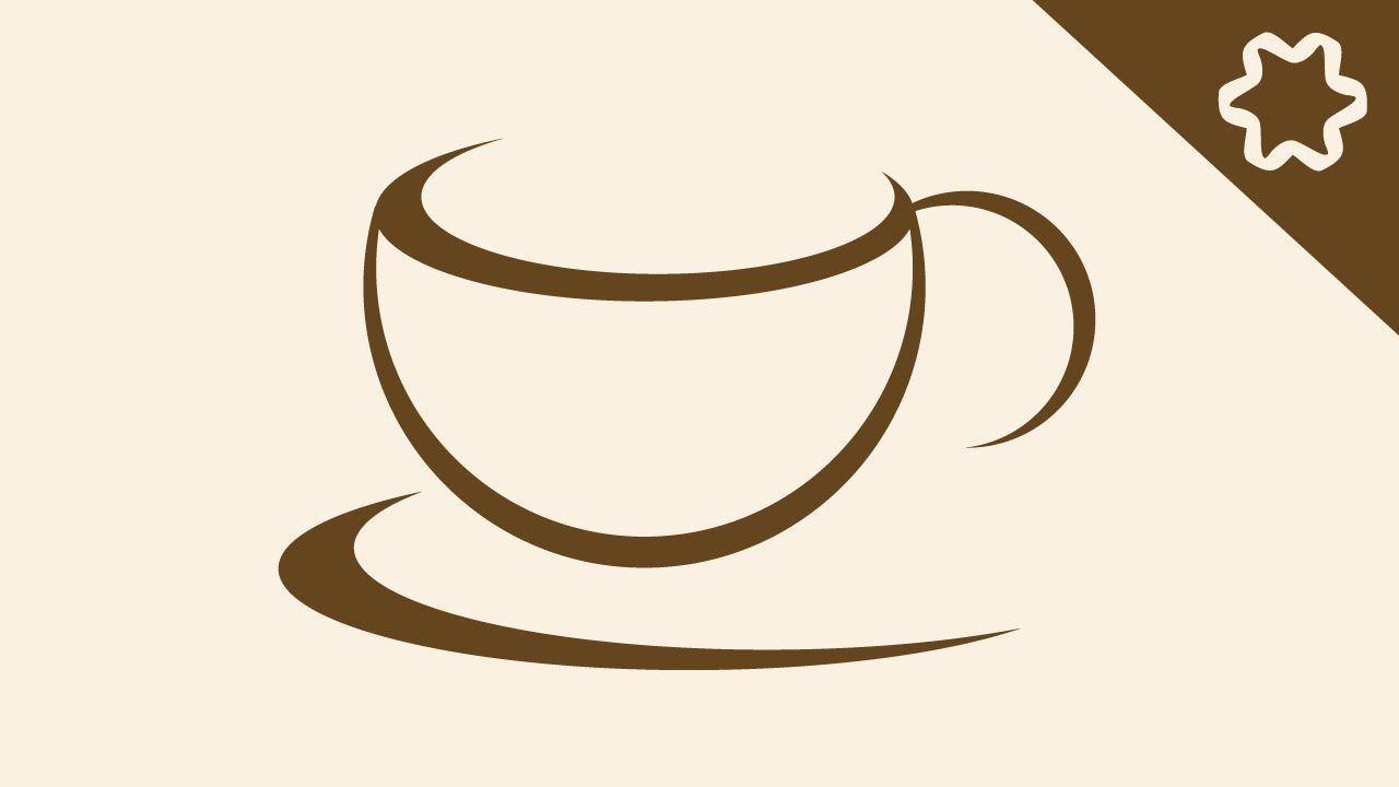 Coffee Cup Logo - Cafe Coffee Shop Logo Design Tutorial / Adobe illustrator / Coffee ...