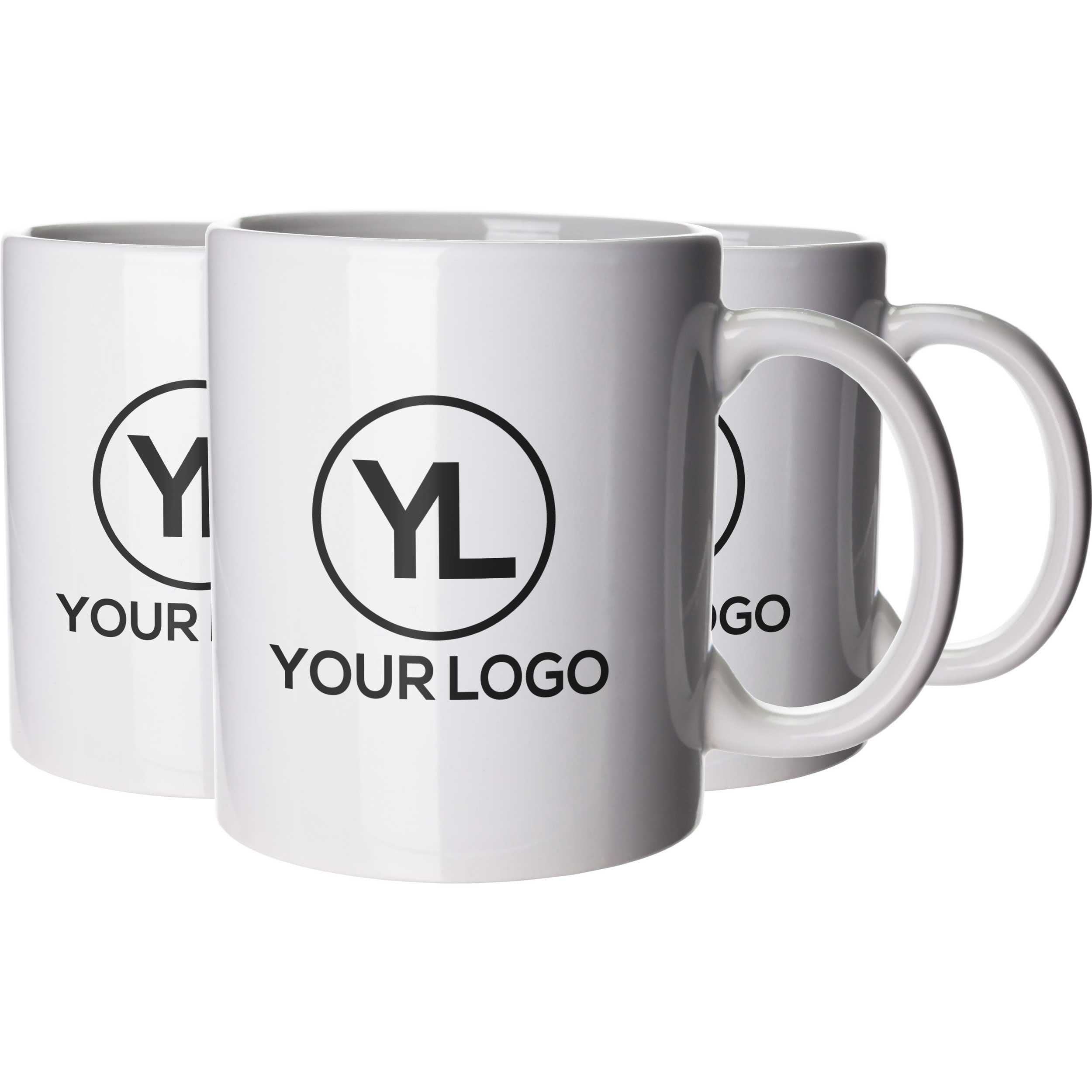 Coffee Cup Logo - Promotional 11 Oz. Budget Coffee Mugs with Custom Logo for $1.04 Ea.