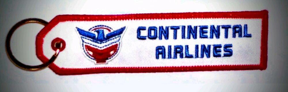 Continental Globe Logo - Continental Airlines United Eagle Logo Embroidered Key Chain