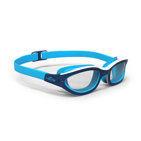 Blue Blue White S Logo - Easydow Swimming Goggles Size S - Blue White | Nabaiji