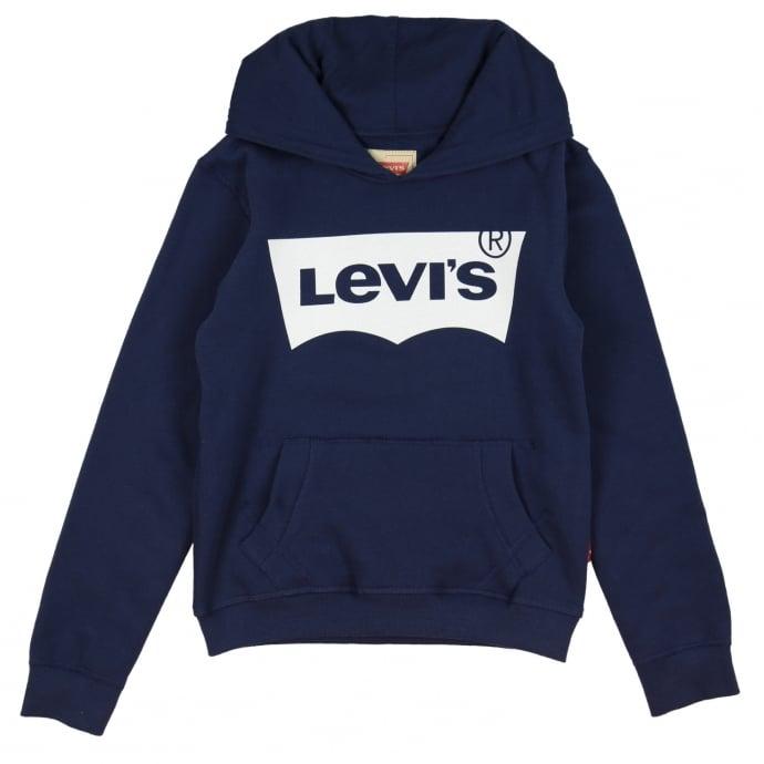Blue Blue White S Logo - Levi's Boys Blue Hoodie with White Logo Print - Levi's from ...