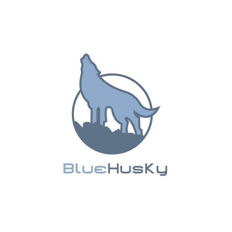 Husky Logo - Blue Husky Logo TemplateLOGO