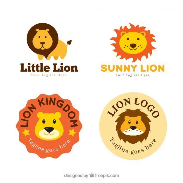 Little Orange Lion Logo - Lion logos, cute style Vector