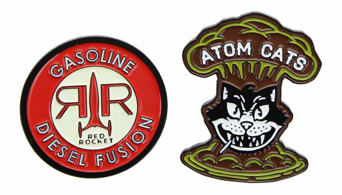 Red Rocket Logo - Fallout Atom Cats and Red Rocket Enamel Pin 2-Pack (SDCC'18 ...