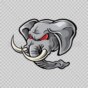 Elephant Mascot Logo - Decal Sticker Anrgy Elephant Mascot Head Store Sports 0500 06408 ...