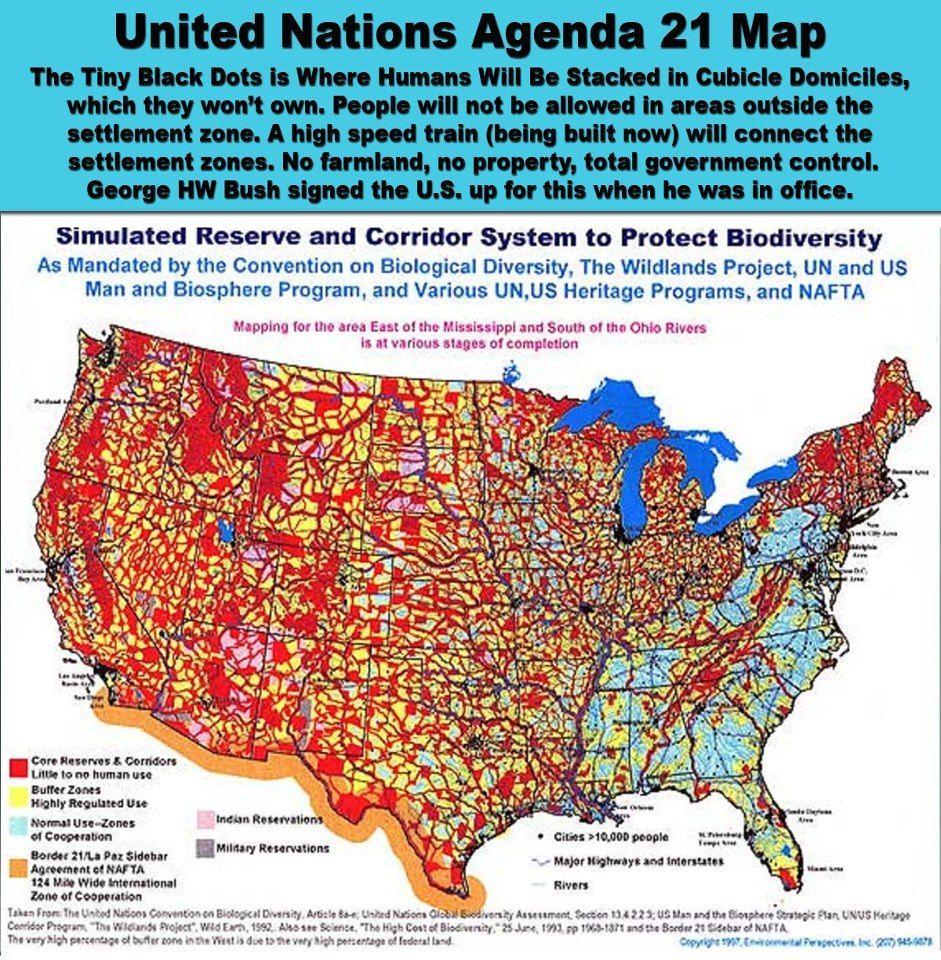 Un Agenda 21 Logo - UN Agenda 21 Map. No people in red areas... Google it. | Agenda 21 ...