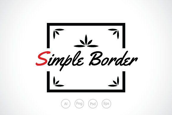 Boarder Logo - Simple Border Logo Template Logo Templates Creative Market