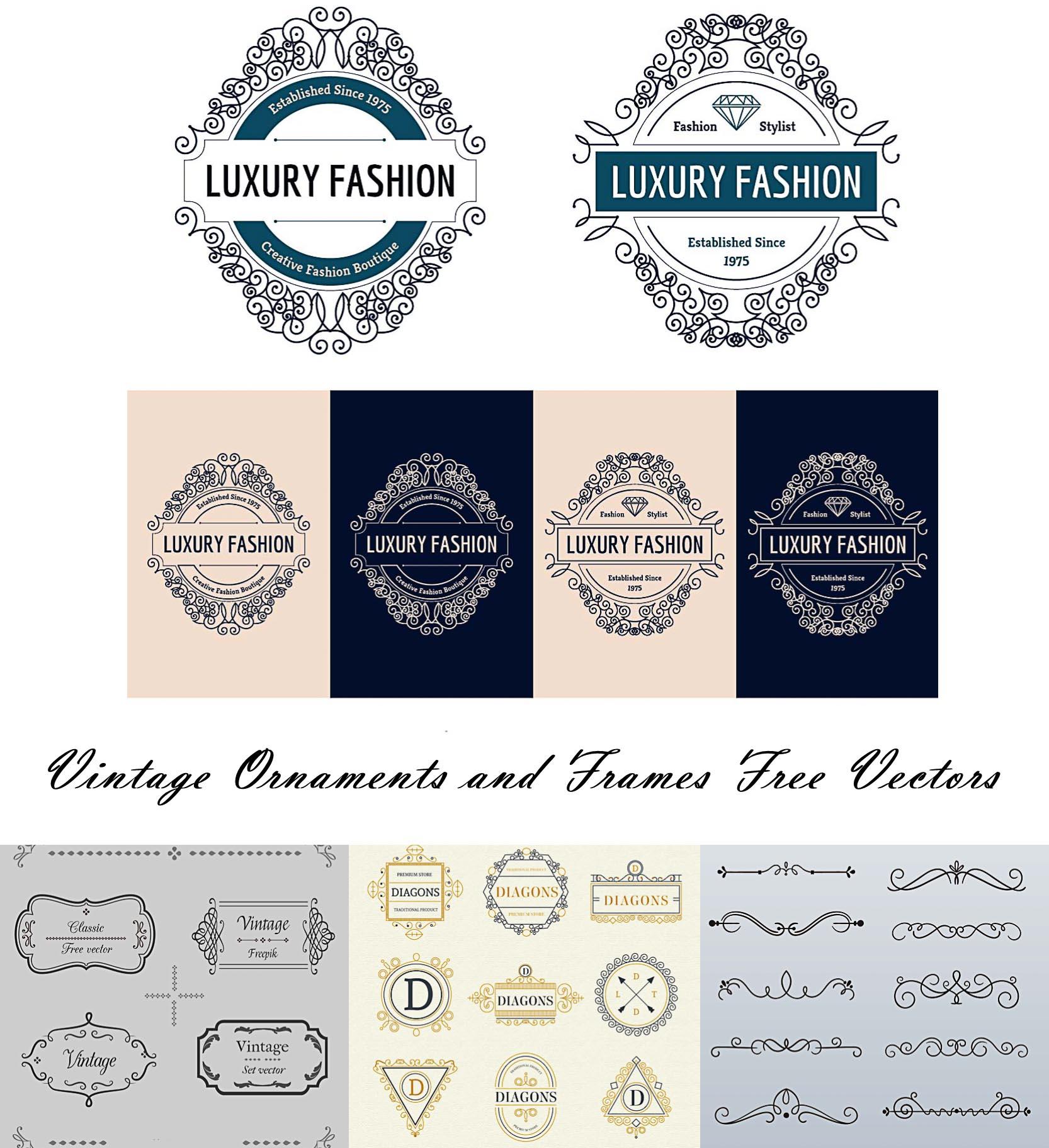 Boarder Logo - Vintage border ornaments and logos vector | Free download