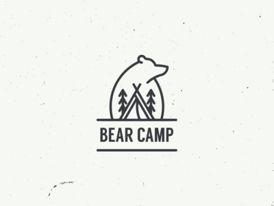 Tent Logo - bear camp | Event Branding Project | Camp logo, Logos, Logo design