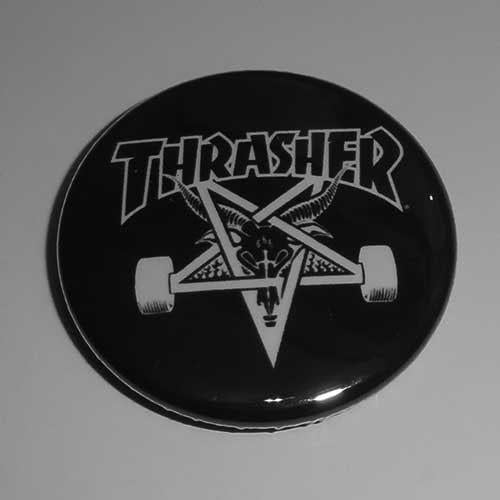 Thrasher Magazine Skate Goat Logo - Thrasher Magazine Skategoat (Badge) – Todestrieb Records UK Black ...