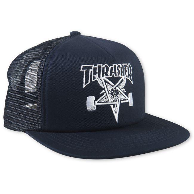 Thrasher Magazine Skate Goat Logo - Thrasher Magazine Shop - Navy Thrasher Skategoat Mesh Cap