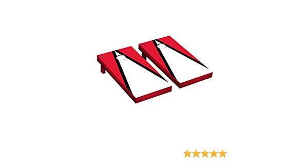 Red Triangle White Line Logo - Amazon.com : Victory Tailgate White & Red Triangle Cornhole Boards
