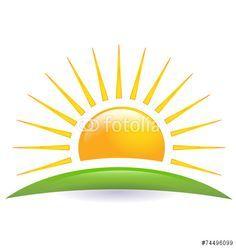 Sun and Green Logo - Best Sun light logo image. Sun light, Sunlight, Sun logo