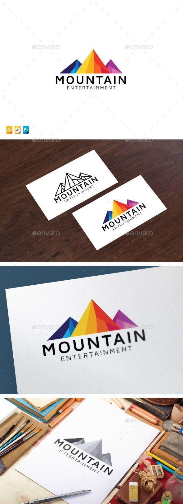 Mountain Entertainment Logo - Mountain Entertainment. Logo templates, Nature logos
