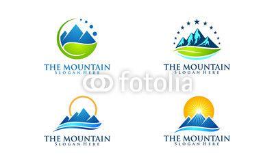 Sun and Green Logo - mountain, nature, green, landscape, sun, eco, vector, logo,. Buy