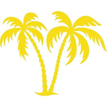 Yellow Palm Tree Logo - Wall Decal Sticker Palm Trees Ref: T Mk Yellow, 57x72 Cm: Amazon