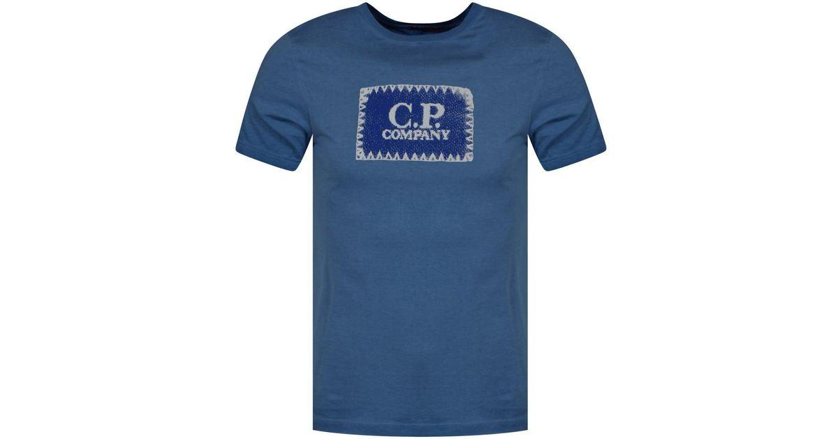 Company with Blue Square Logo - C P Company Dazzling Blue Square Logo T-shirt in Blue for Men - Lyst