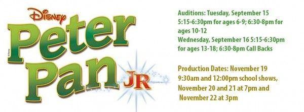 Peter Pan Junior Logo - Beaufort Children's Theatre Auditions for Peter Pan, Jr