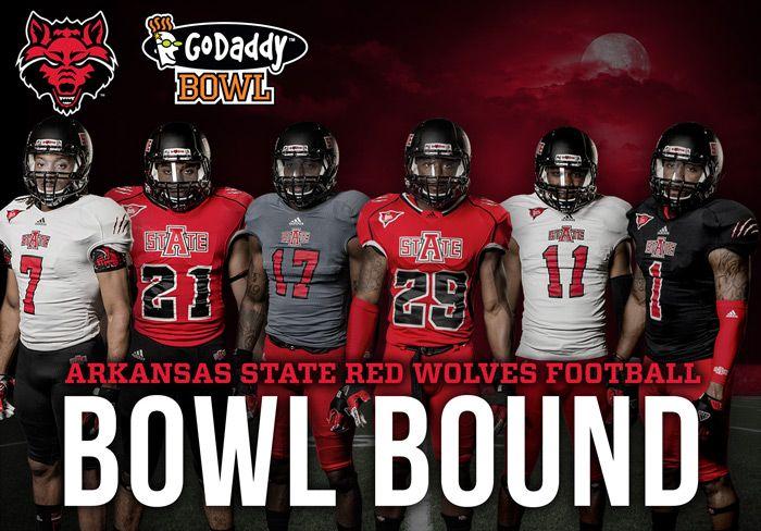 Arkansas State University Red Wolf Logo - A-State Accepts GoDaddy Bowl Invitation