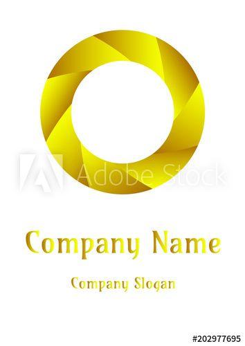 Circle Company Logo - Geometric company logo, Circle Sand of gold this stock vector