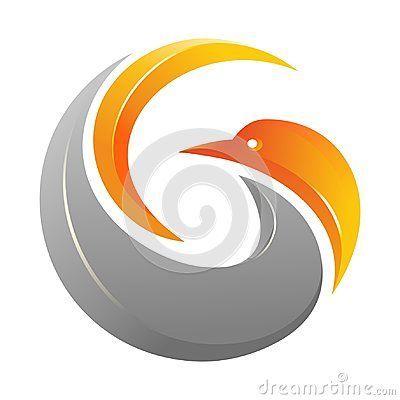 Bird with Orange Circle Logo - Bird Letter G Logo Vector The modern G letter is processed into an ...