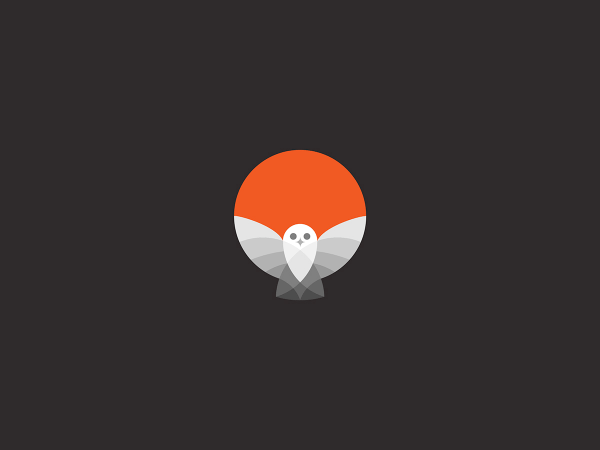 Bird with Orange Circle Logo - Beautiful Bird Logos by George Bokhua. design. Logo design, Logos