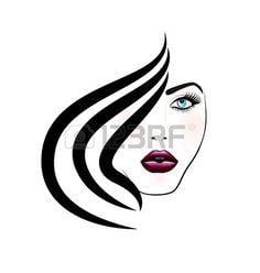 Red Hair and Face Logo - Best woman pretty face logo image. Hair, beauty salon, Woman