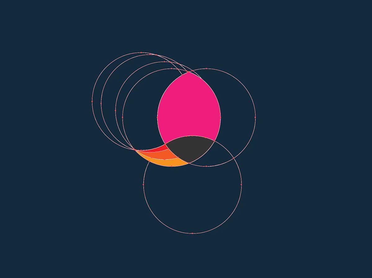 Bird with Orange Circle Logo - Amazing Golden Circle Bird Logo on Wacom Gallery