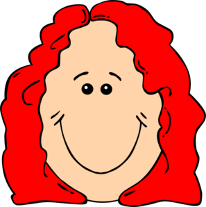 Red Hair and Face Logo - Red Hair Female Cartoon Face Clip Art clip art