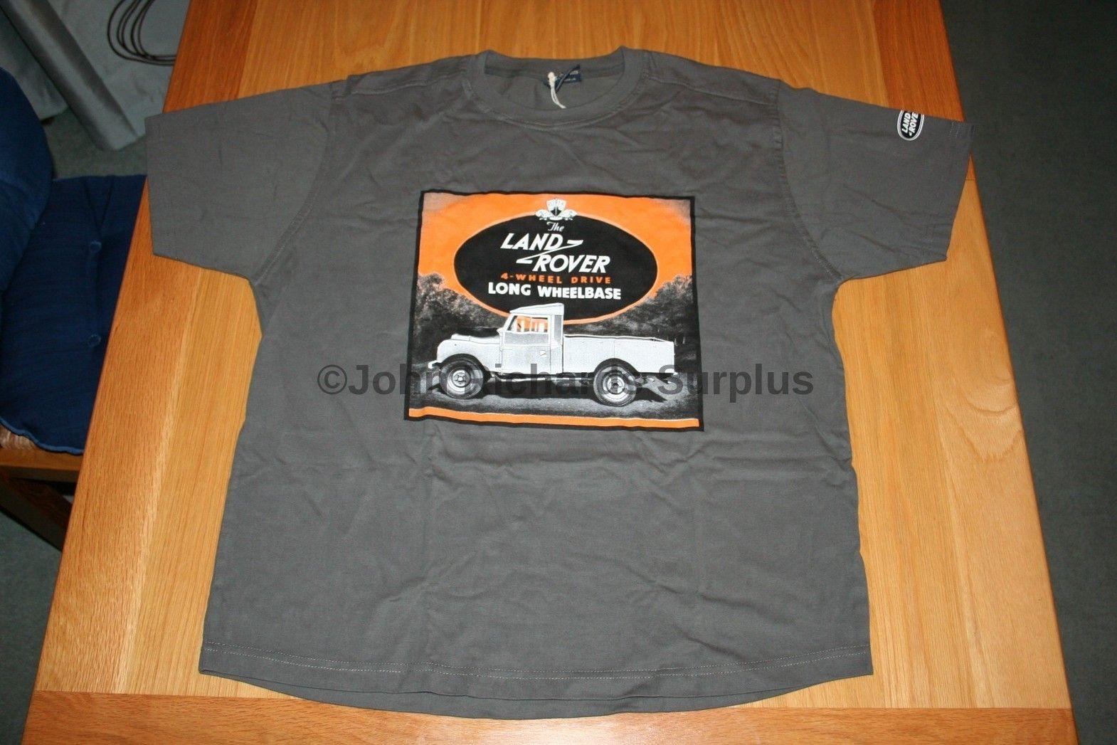 Series Rover Logo - Official Land Rover Series 1 T-Shirt in a tin GreyS