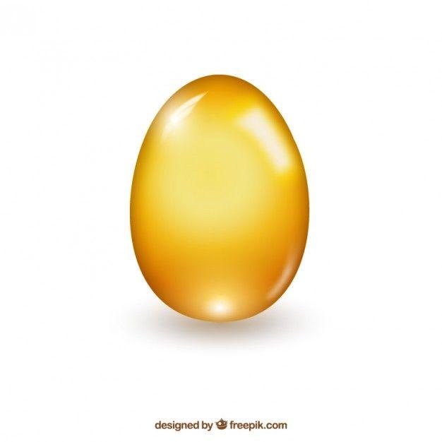 Golden Egg Logo - Golden easter egg Vector