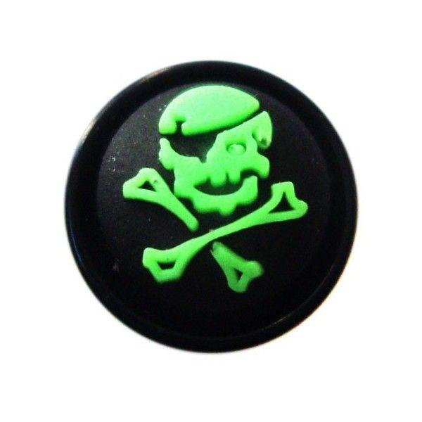 Green Pirate Logo - Blackline Ear Plug Stretcher Expander w/ Green Pirate