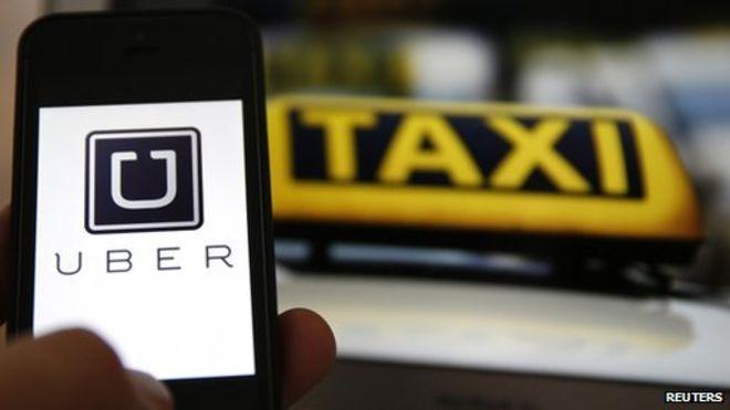 Uber Taxi App Logo - Taxi-app firm Uber hit by legal challenges and bans - BBC News