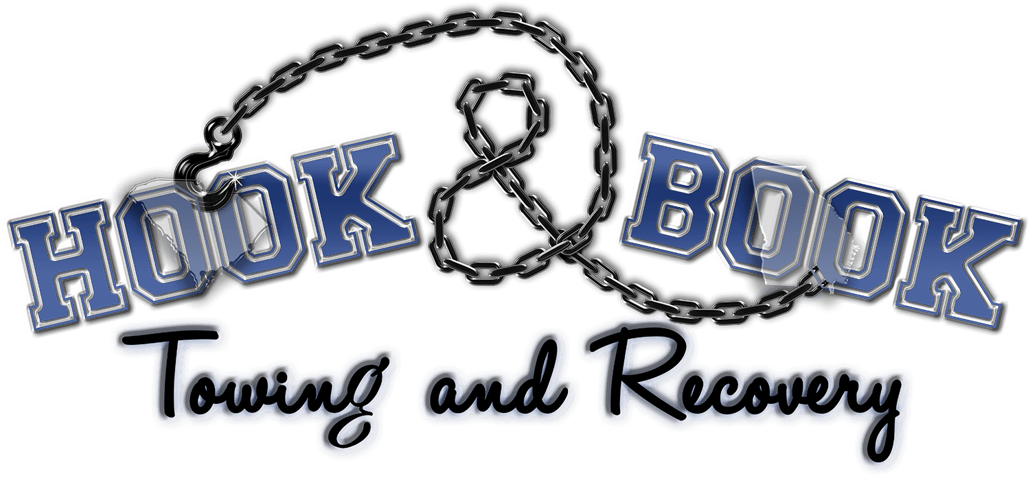 Towing Chain Logo - Hook and Book Towing and Recovery in SC Logo - Repo in SC - Repo in SC