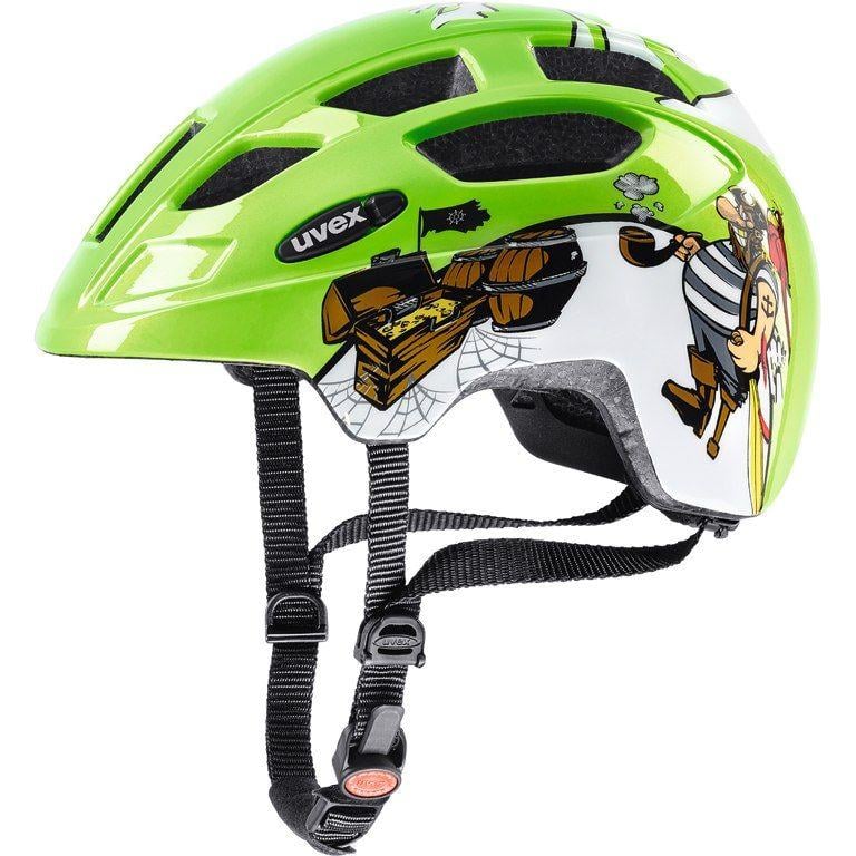 Green Pirate Logo - Uvex Finale Junior LED Kids Helmet (47 52 Cm)