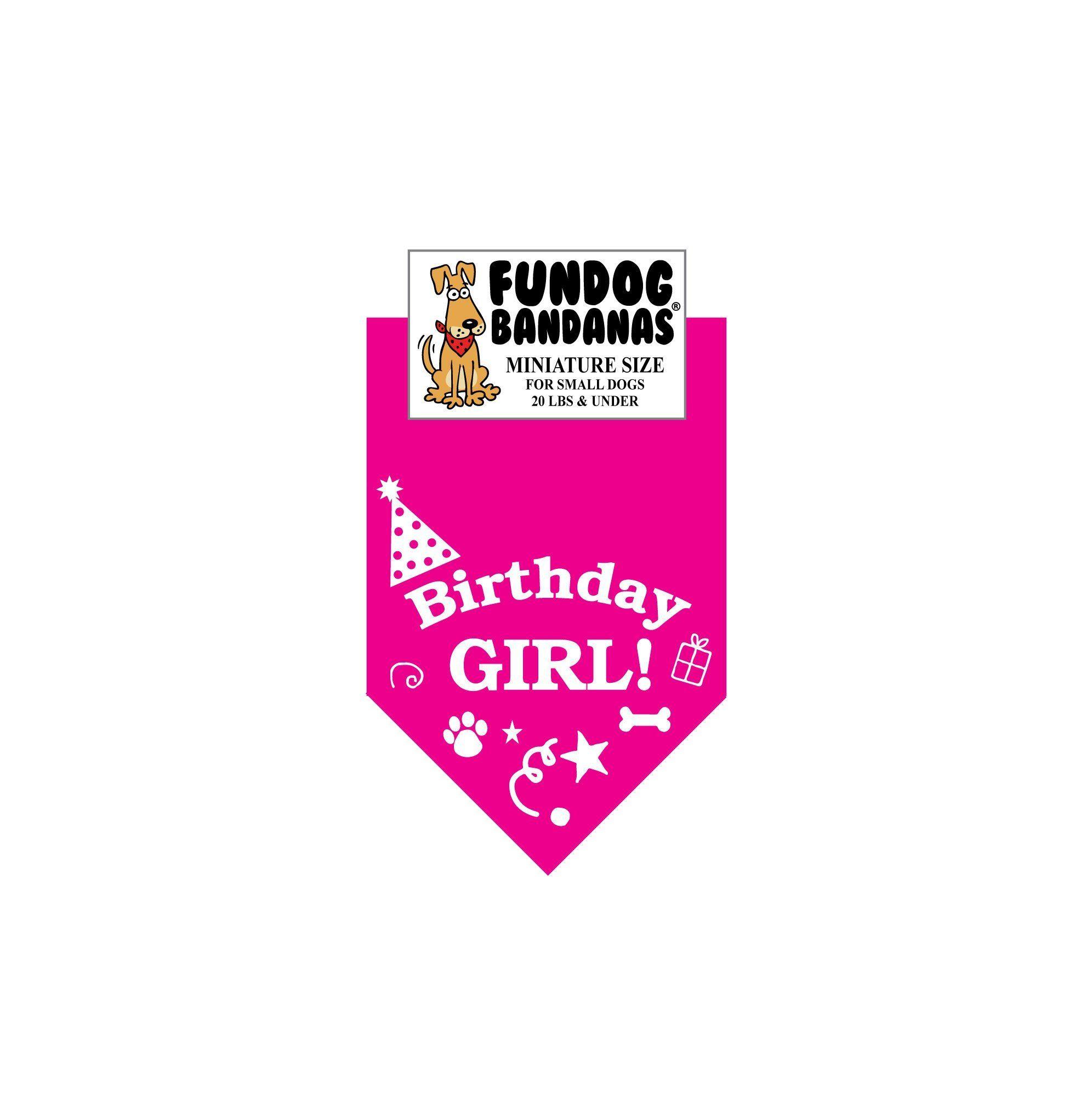 Birthday Girl Logo - Wholesale 10 Pack - Birthday Girl Bandana - Hot Pink Only – FunDog ...