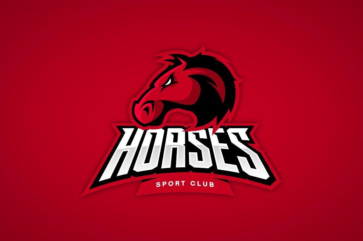 Horse Sports Logo - Horses mascot sport logo design Illustrations Creative Market
