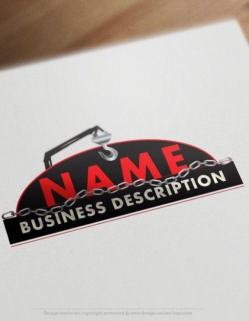 Towing Chain Logo - Exclusive Design: crane towing Logos + FREE Business Card