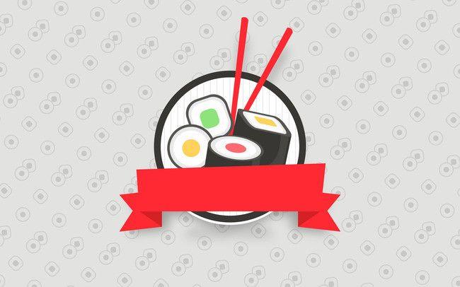 Cool Japanese Restaurant Logo - Sushi Restaurant Logo Background Material, Creative, Logo