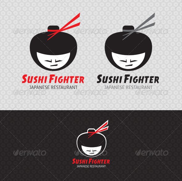 Cool Japanese Restaurant Logo - Sushi Fighter Restaurant Logo