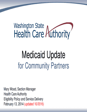 Washington Health Care Authority Logo - Fillable Online Medicaid Update - Washington State Health Care ...
