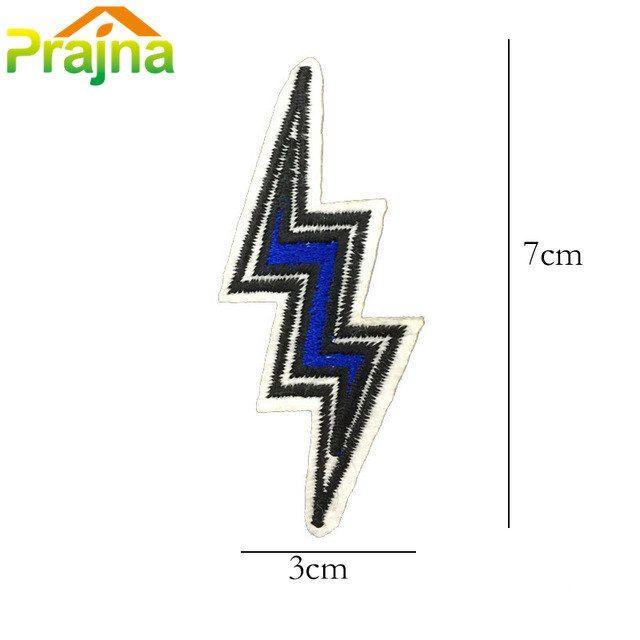 Cool Lightning Logo - DIY Lightning Cool Patch Logo Kids Funny Patches Cartoon Iron On