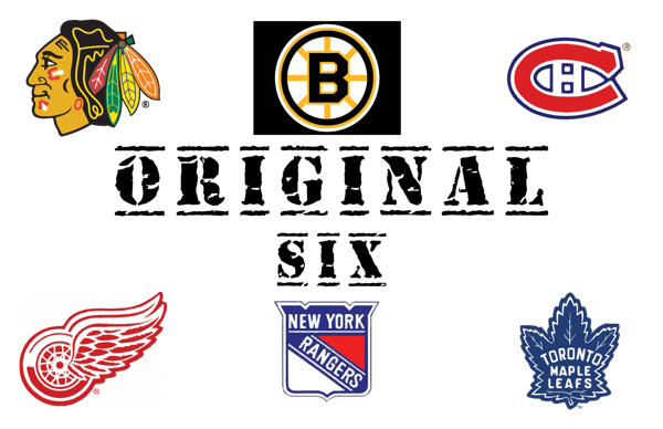 Original Six Hockey Team Retro Logo Vintage Recycled License Plate