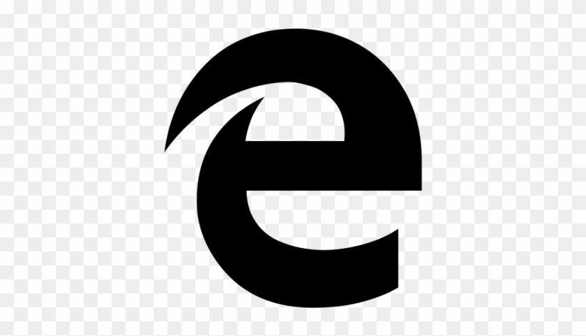 White Microsoft Edge Logo - Black Edge Icon Png Png Image Edge White Logo
