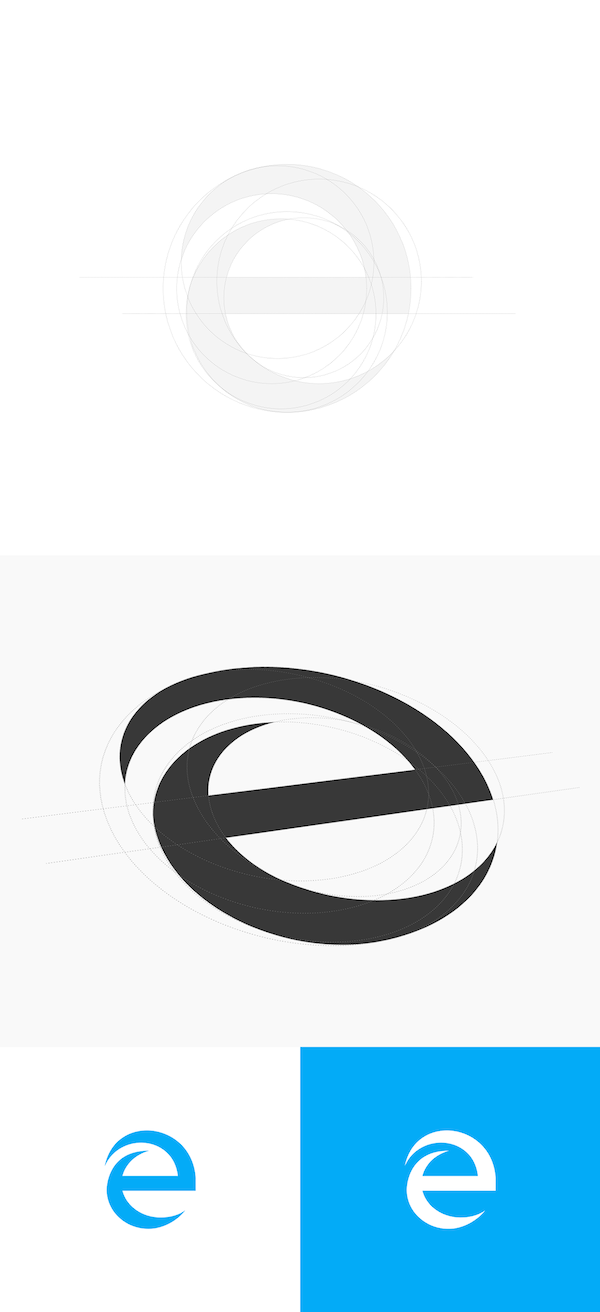 White Microsoft Edge Logo - A Sleek Redesign Of The Microsoft Edge Logo For A More Consistent ...