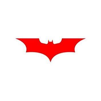 Red Batman Logo - Bumper Sticker / Decals (2x) Batman Dark Knight Logo