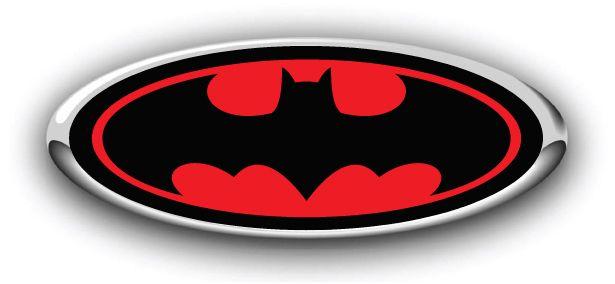 Red Batman Logo - FORD BATMAN EMBLEM DECALS: AutoGrafix Designs CHEVY FORD OVERLAY