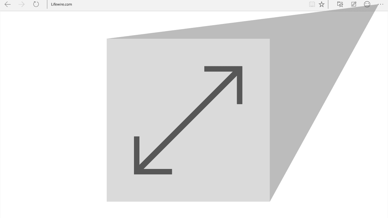 White Microsoft Edge Logo - Enabling and Disabling Full Screen Mode in Microsoft Edge