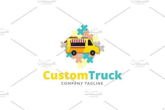 Creative Truck Company Logo - Custom Truck Logo Logo Templates Creative Market