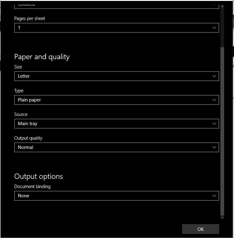White Microsoft Edge Logo - printing - How to print black & white from Microsoft Edge - Super User